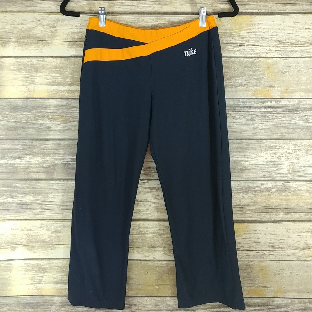 Nike‎ Athletic Capris Dark Blue and Orange Sz S